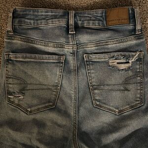 American Eagle Destroyed Ripped Jeggings Size 0 short